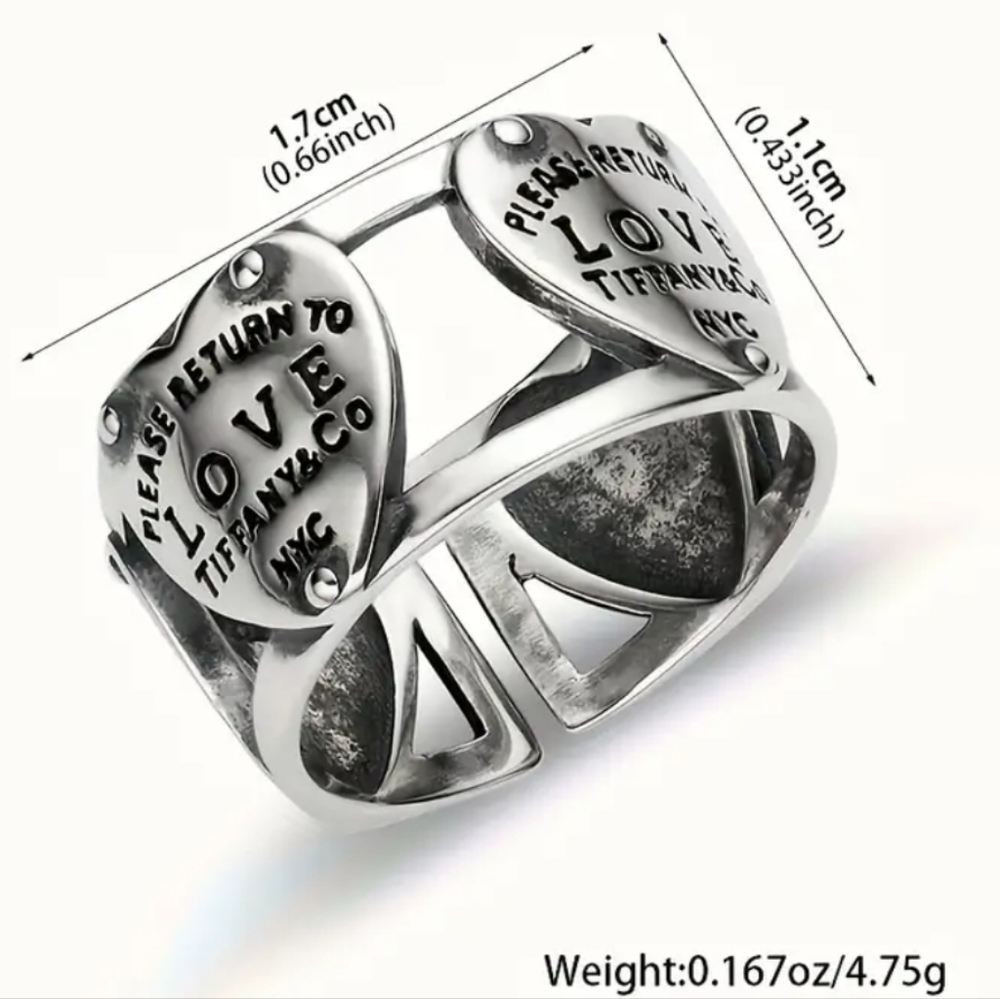 Fashion Silver Adjustable Ring - Picture 2 of 5